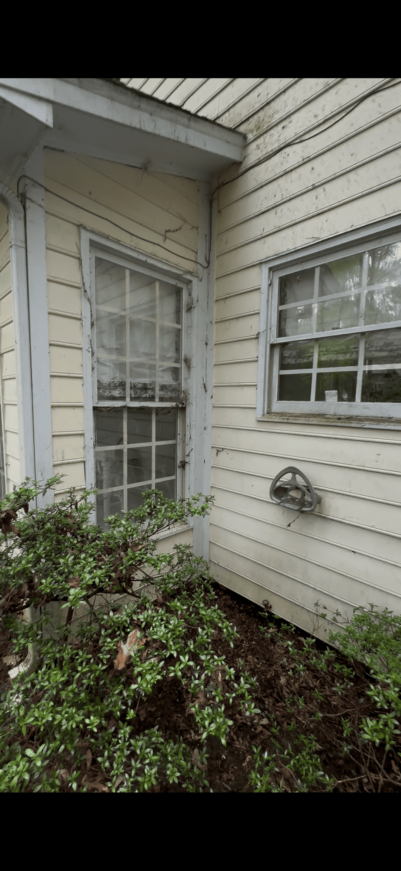 Streaked windows before cleaning